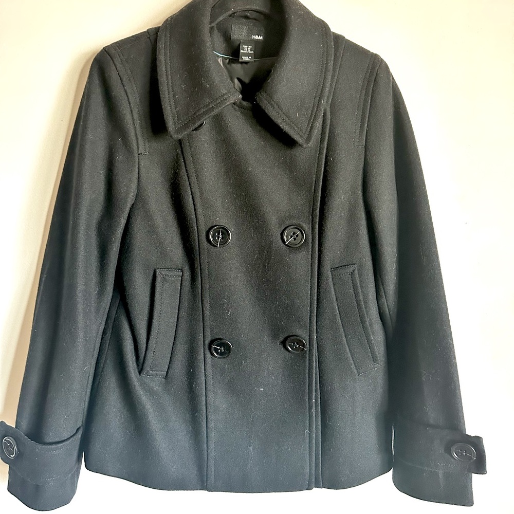 HM Black Pea Coat